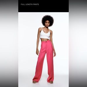 NWOT Pink full length pants zara